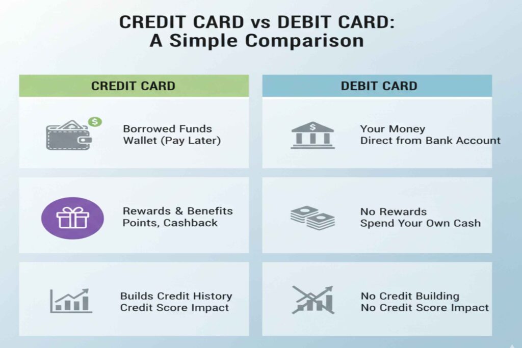 Credit Card vs Debit Card: Key Differences Explained (2025 Guide)